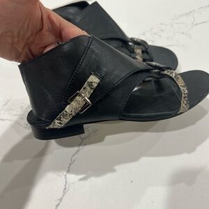 Black Leather Sandle